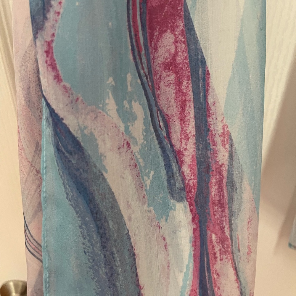 Nordstrom Blue Marble Magic Silk Scarf - Picture 5 of 12